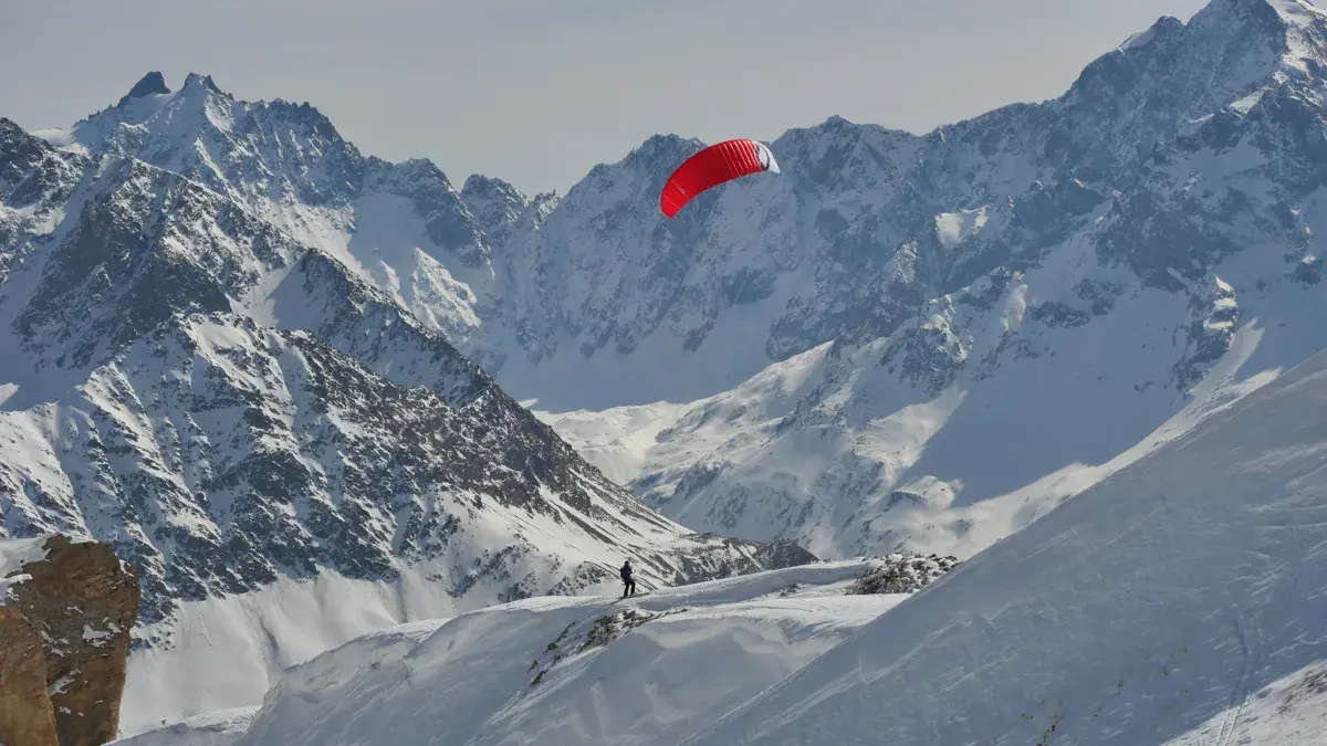 Snowkite sur la Plaine Morte